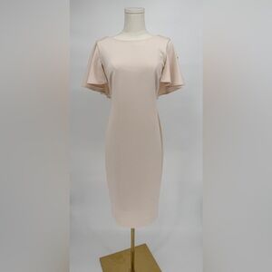 Calvin Klein Midi Dress with Flutter Sleeves